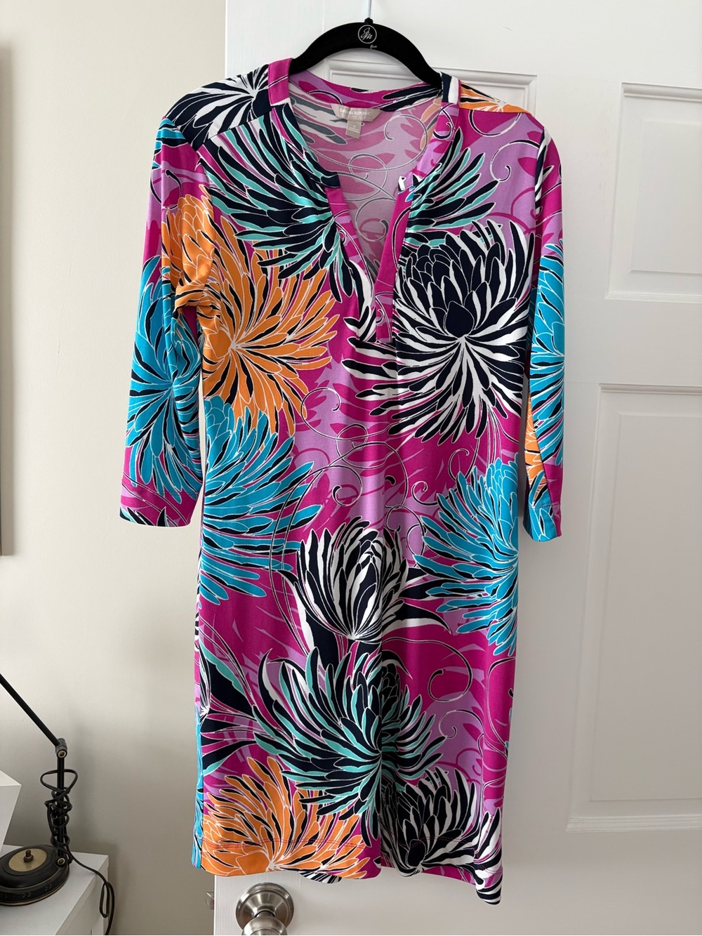 Banana Republic Floral Swim Coverup in Fuchsia, Teal, Orange & Black